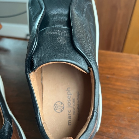Marc Joseph Black Leather Station Street Slip-On Sneaker Mens Size 10 Like New - Picture 12 of 14